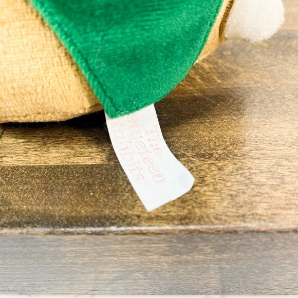 18” Vintage Christmas Velveteen Rabbit Plush Green Coat Commonwealth 1995 - Picture 7 of 8